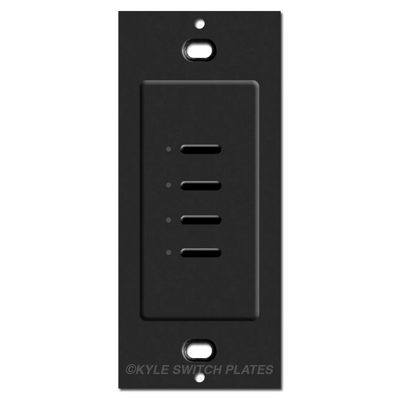 LED Touch Plate Low Voltage 4Button Ultra Switches Black