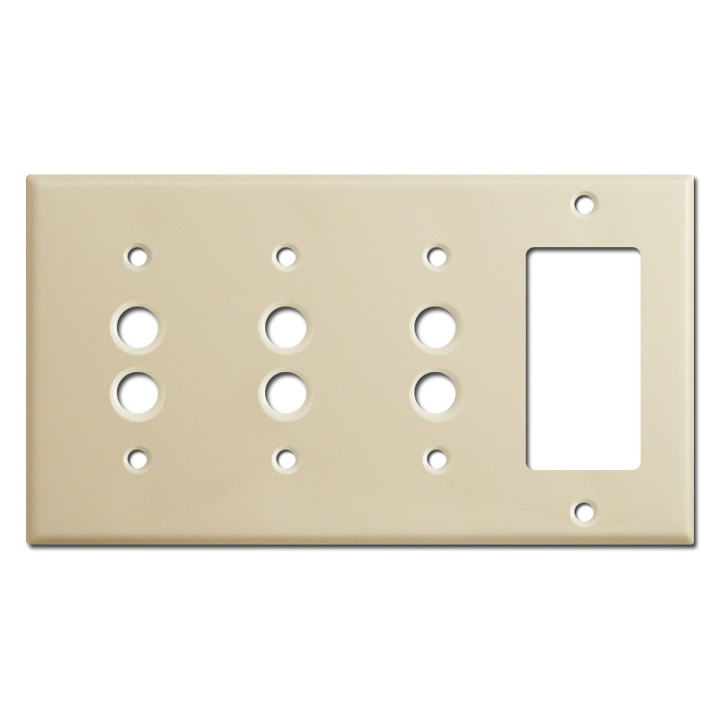 Ivory Pushbutton Switch Plate Covers