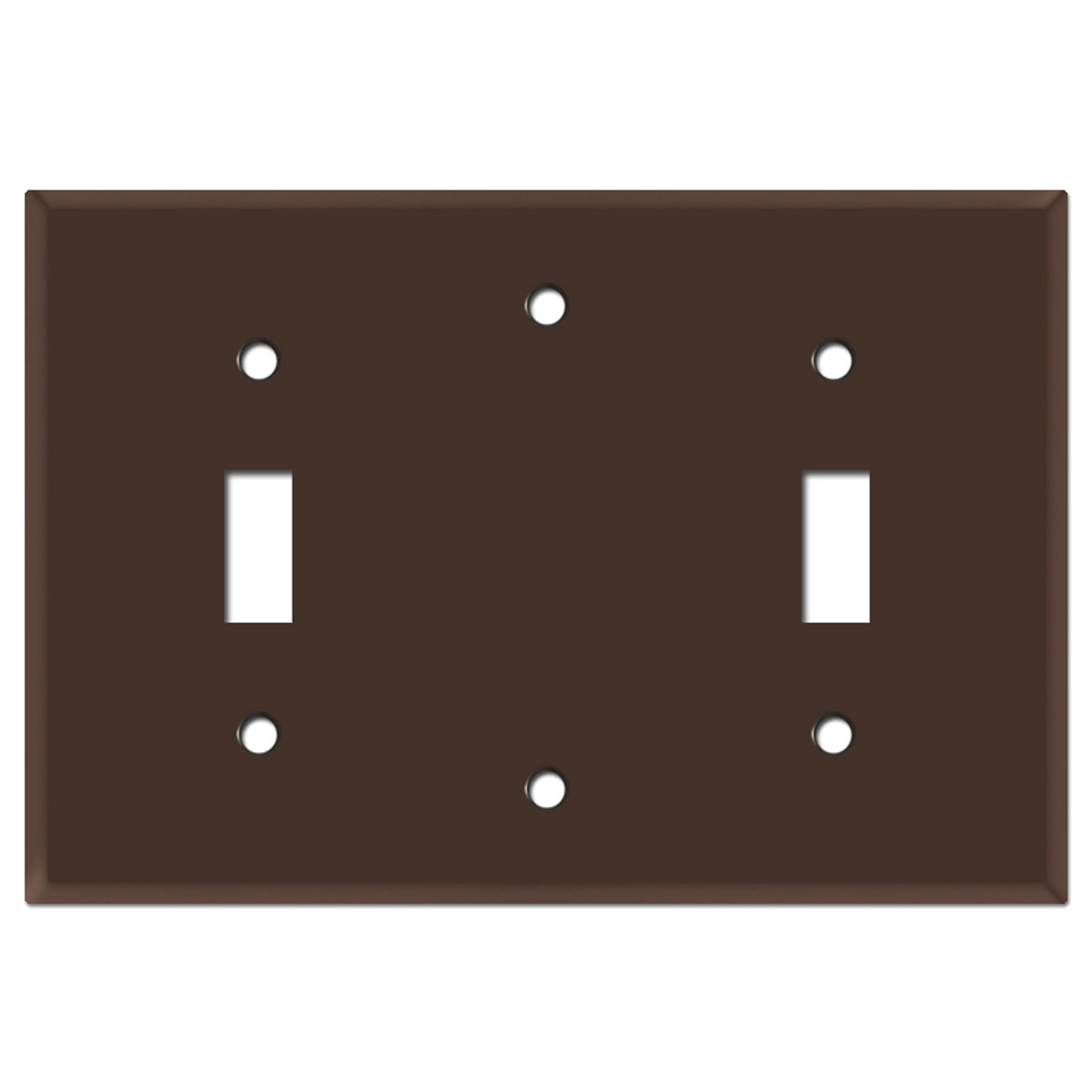 3Gang 2Toggle 1Blank Wallplate White Kyle Switch Plates