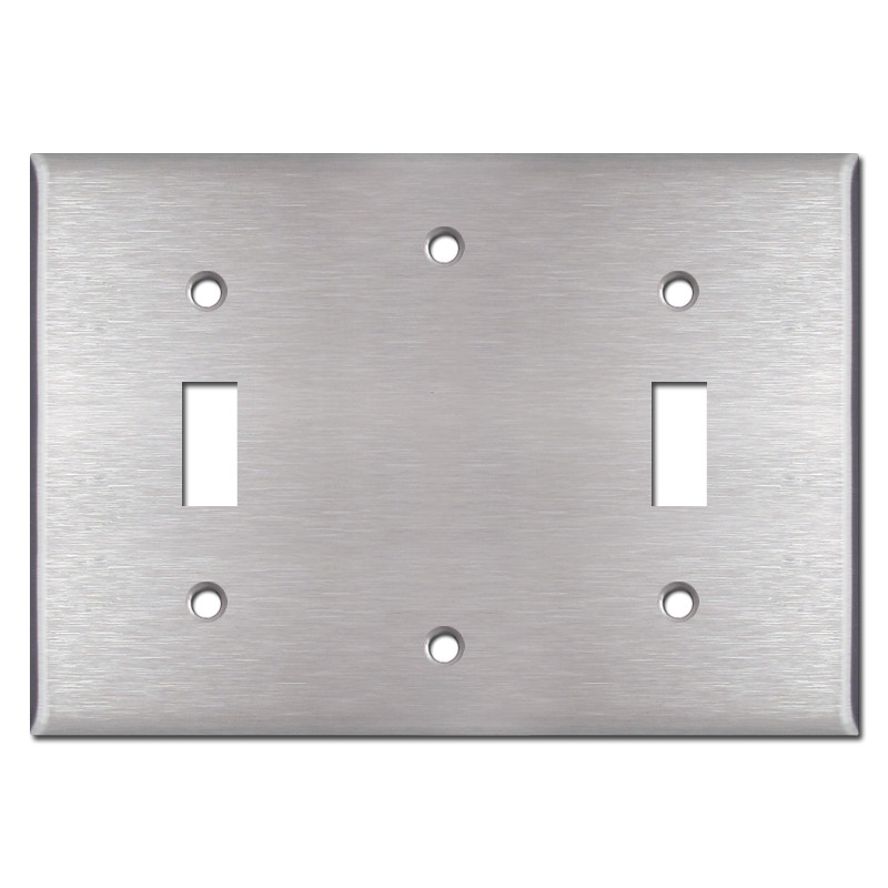 Toggle Blank Toggle Face Plate - Satin Stainless Steel