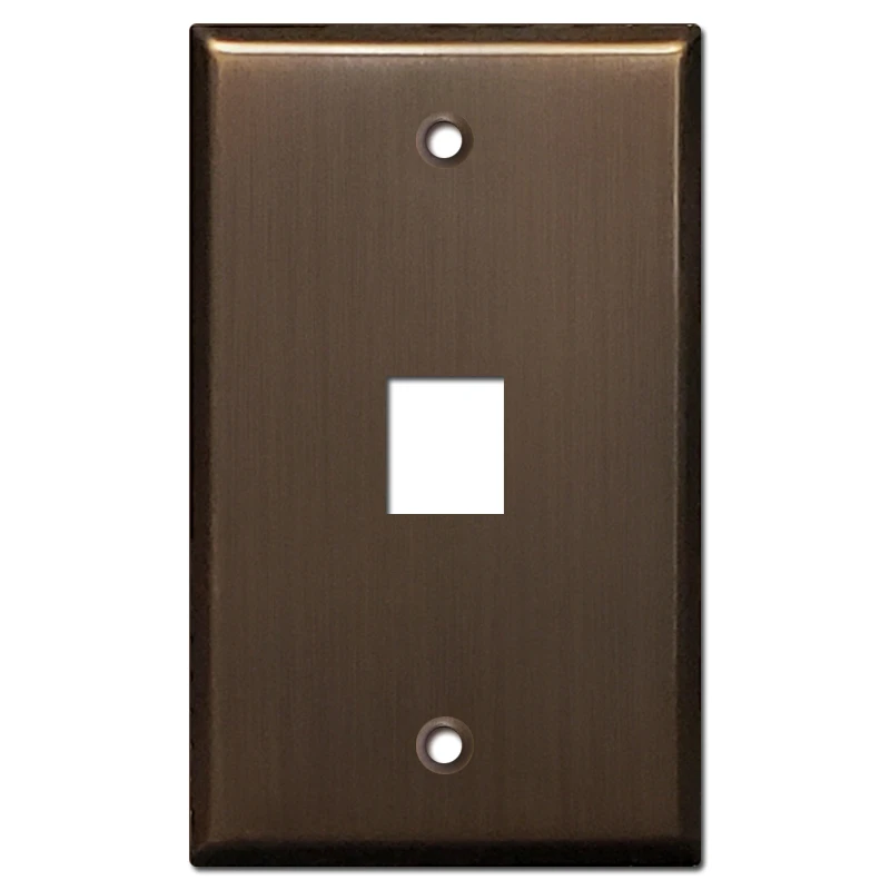 1 Port Phone Jack Cover Plates Bronze Kyle Switch Plates