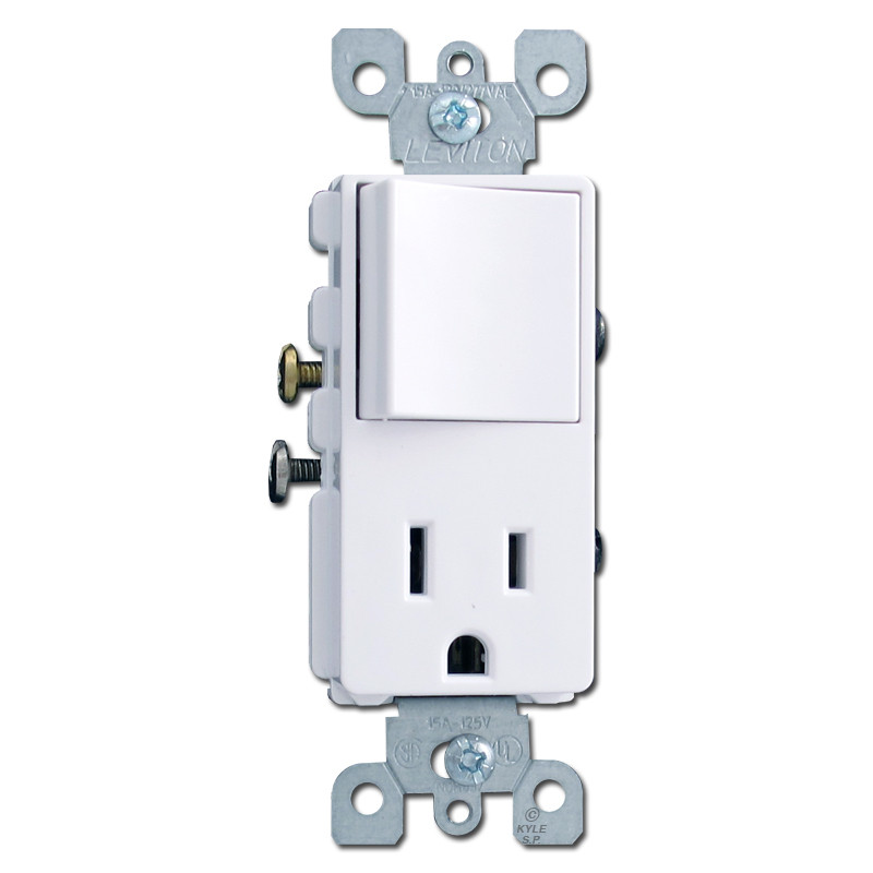 White Dual Single Pole Decora Rocker Switches