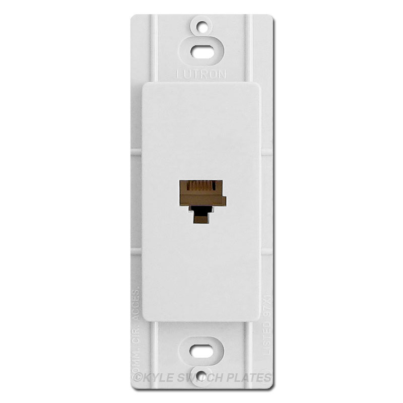 White Telephone Jacks for Decorator Switch Plates