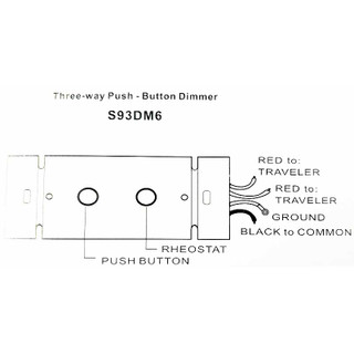 Push Button Dimmer Switches - 3 Way 600 Watt Kyle Switch Plates