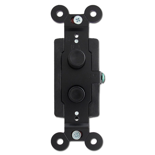 Black Single Pole Push Button Light Switches