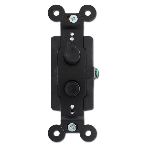 All Black 4 Way Push Button Light Switches