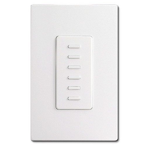 White Ultra Series Touch Plate - 6 Switches