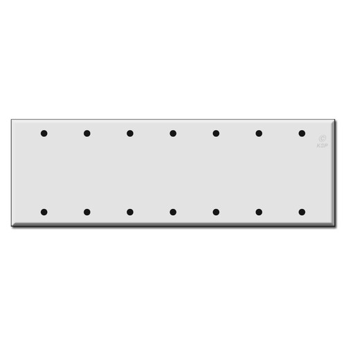 Seven Gang 7 Blank Wall Switch Plates