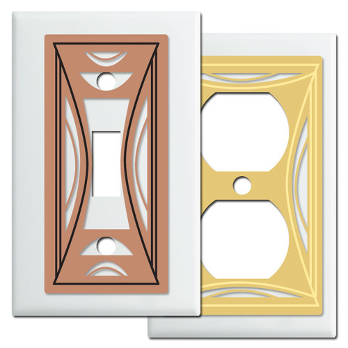 White Modern Milano Switch Plates