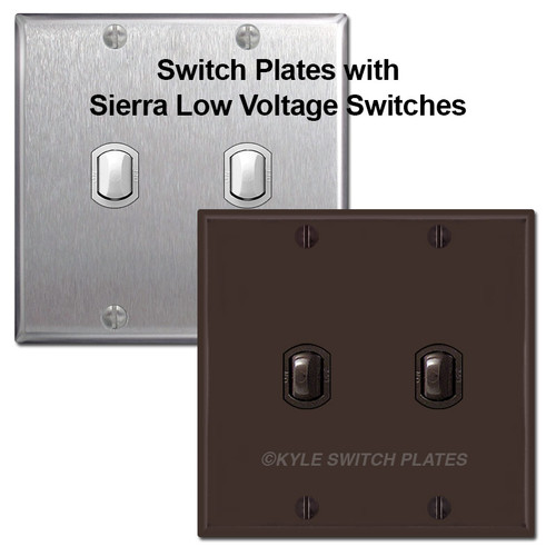 Double One Low Voltage Trigger Switch Wall Plates