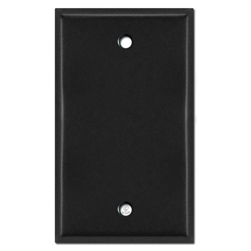 One Gang Blank Switch Plate Cover - Black