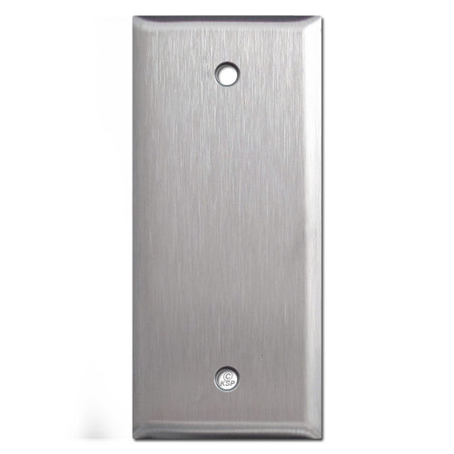 Narrow 2" Blank Switch Plate - Satin Stainless Steel