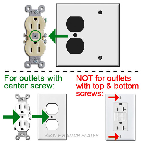 Outlet and Blank Combination Switch Plate Covers Kyle Switch Plates