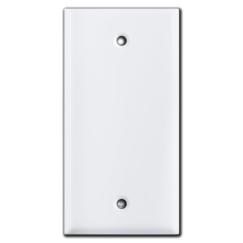 Narrow 2.25" Blank Switchplate Cover - White