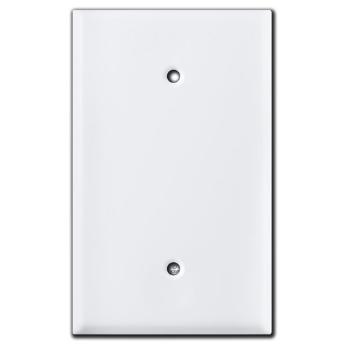 Oversized Single Blank Switch Plate Cover - White