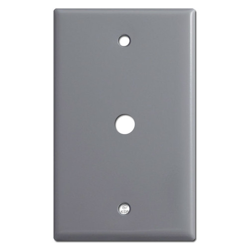 Coax Cable Outlet Wall Plates with 3/8" Opening - Grey