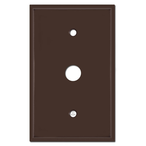 Jumbo Phone Cable Wall Plate Covers with .625'' Opening - Brown