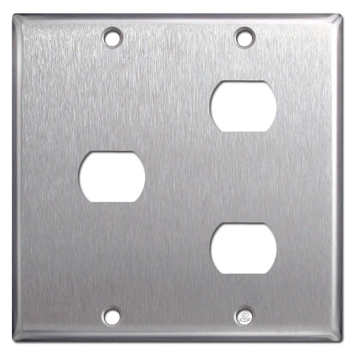 Combo One & Two Hole Despard Switch Plate - Satin Stainless Steel