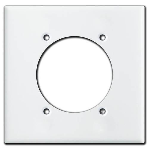 30A 50A or 60A High Amp Receptacle Wall Plates, 2.48" Opening - White