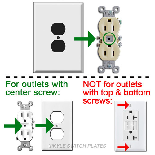 Extra Large Jumbo Outlet Cover Plates 6.38'' Tall Kyle Switch Plates