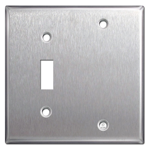 1 Toggle 1 Blank Cover Plates - Spec Grade Stainless Steel