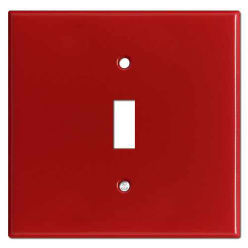 Wider Single Toggle Wallplates - Red