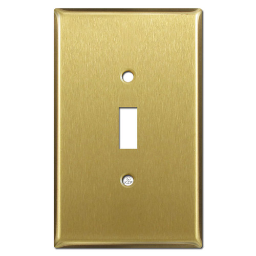 Jumbo One Toggle Cover Plates - Satin Brass