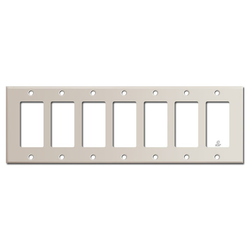 7-Gang Decora Switch Wall Plate - Light Almond