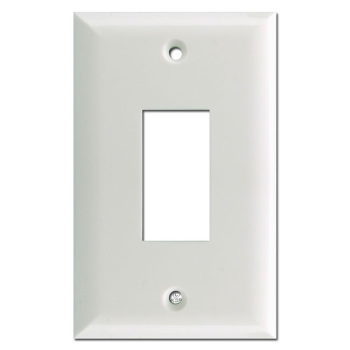 Touch Plate 1 Button Genesis Low Voltage Wall Plates - White