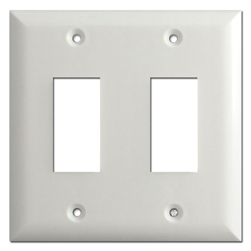 Touchplate Genesis Low Voltage Switch Plates for 2 Buttons - White