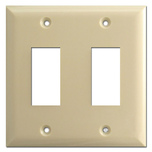 Touch Plate 2 Switch Genesis Low Voltage Wall Plates - Ivory