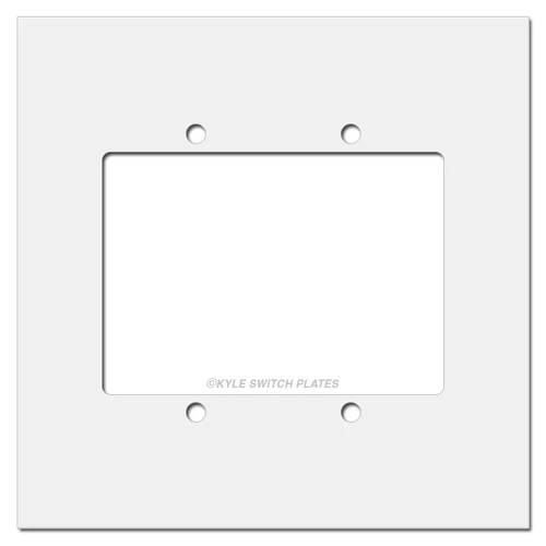 White panel will extend the coverage of your 2 gang switch plate.
