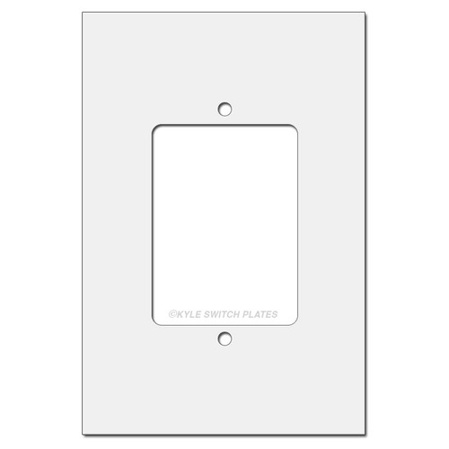 Expands wall coverage of single gang switch plate.