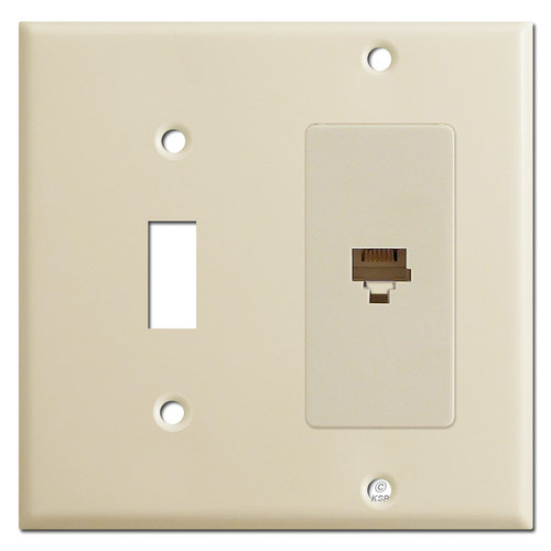 Toggle Switch & Phone Outlet Combo Cover Plates Kyle Switch Plates