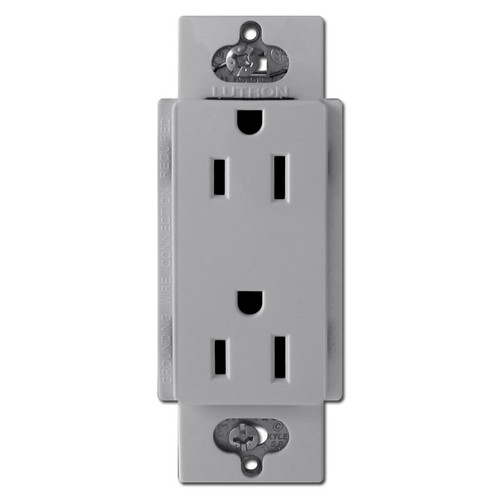 Decor Receptacle Outlet 15A - Gray Lutron Claro