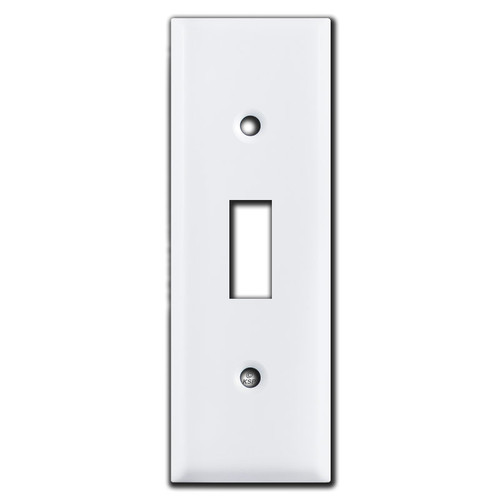 Narrow 1.5" Toggle Light Switch Cover - White