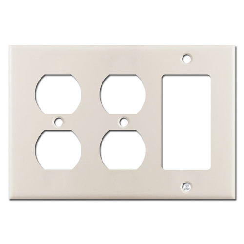 2 Outlet 1 Decora Switchplate - Light Almond