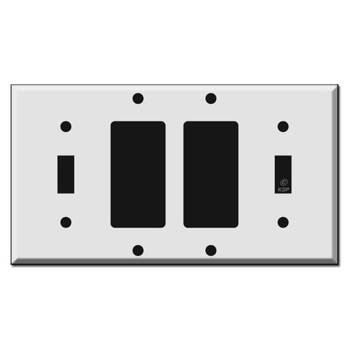 Toggle 2 Rocker Toggle Light Switch Covers