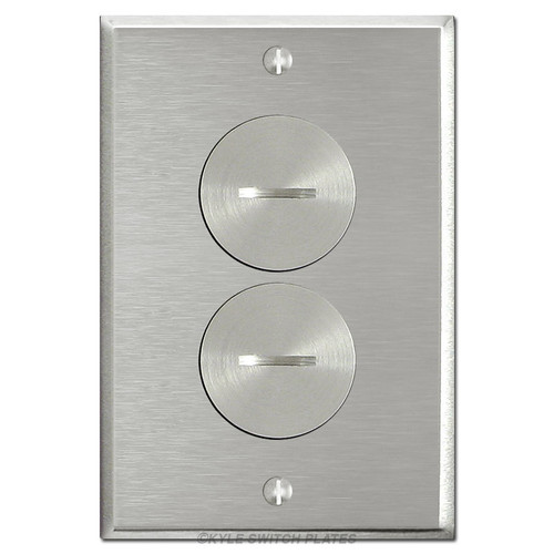 Floor Mounted Tamper Resistant Electrical Outlet & Nickel Cover Plate