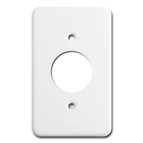 Extra Deep Single Round Electrical Outlet Cover - White