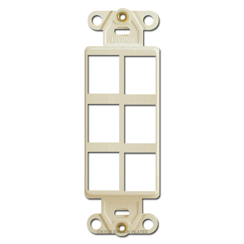 6-Jack Modular Communication Frame Leviton - Ivory