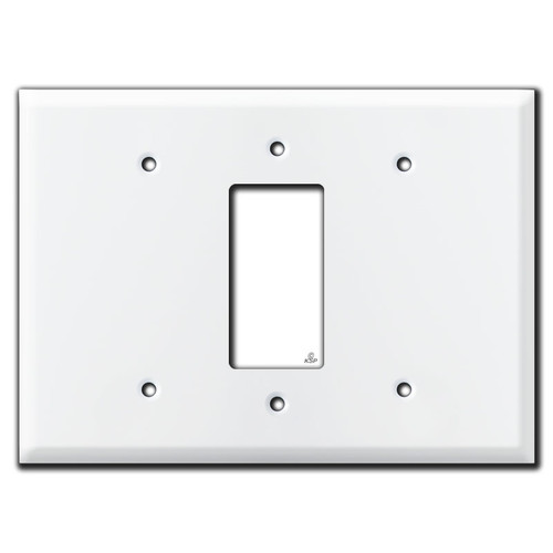 Jumbo Blank Decora Blank Switch Plate - White