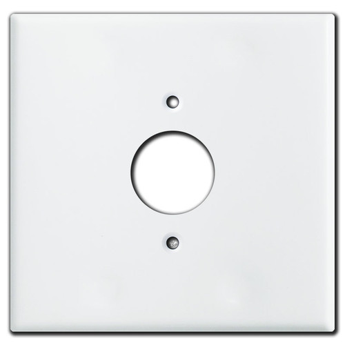 White Large Double Gang Cover for Locking Power Outlet