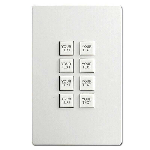 Engraved 8 Switch Touch-Plate Mystique Control Stations