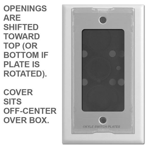 Half Short Decora Rocker or GFCI Outlet Cover Stainless Steel