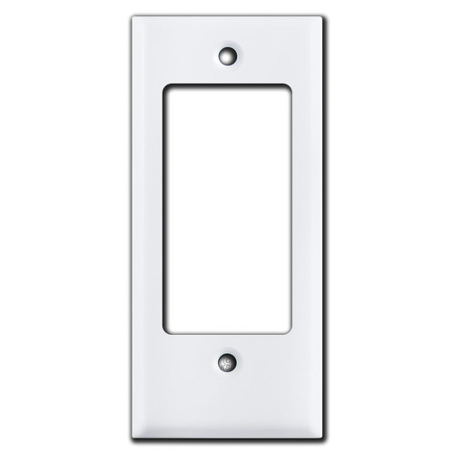 Half Short 2" Narrow 1 GFI Decora Rocker Cover Plate - White