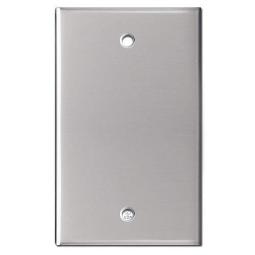 1 Blank Wall Switchplate - Polished Stainless Steel