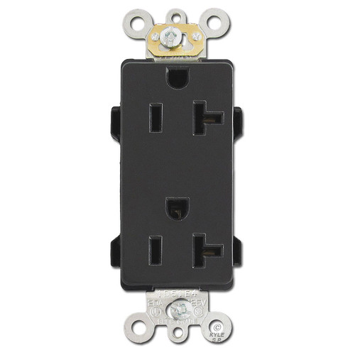 Brown 20A Decora Receptacle Outlets Commercial Grade