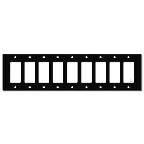 9 Decor Rocker GFCI Outlet Switchplate - Black