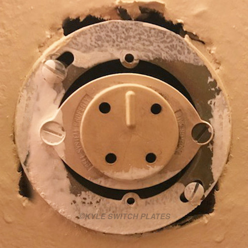 Round 1.25'' Phone Jack Plug Wall Plates 1.87'' Vertical Screws